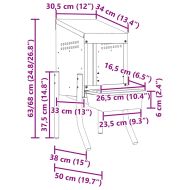 Кутия за гнездене за пилета с 1 отделение и крака, поцинкована стомана