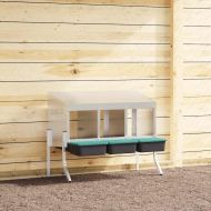 Кутия за гнездене за пилета с 3 отделения и крака, поцинкована стомана