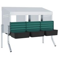 Кутия за гнездене за пилета с 3 отделения и крака, поцинкована стомана