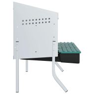 Кутия за гнездене за пилета с 3 отделения и крака, поцинкована стомана