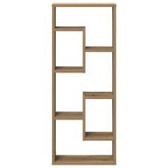 Стенен рафт, дъбов, 36x16x90 см, инженерно дърво