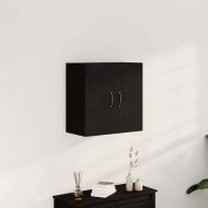 Стенен шкаф, черен дъб, 60x31x60 см, инженерно дърво