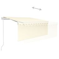 Автоматично прибиращ се сенник с щора, 3x2,5 м, кремав