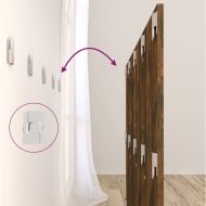 Горна табла за легло с шкафчета, опушен дъб, инженерно дърво