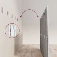 Горна табла за легло с шкафчета, сив сонома, инженерно дърво