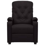 Изправящ масажен стол, черен, изкуствена кожа