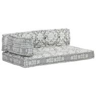 Палетна възглавница за диван, светлосива, текстил, пачуърк