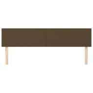 Горни табли за легло, 2 бр, тъмнокафяви, 80x5x78/88 см, плат