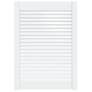 Врата за шкаф с решетен дизайн, бяла, 69x49,4 см, бор масив