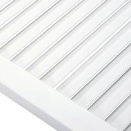 Врата за шкаф с решетен дизайн, бяла, 69x49,4 см, бор масив