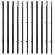 Плетена оградна мрежа с анкерни клинове, 0,8x25 м, сива