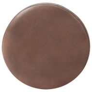 Бар табуретки, 2 бр, състарено кафяво, естествена кожа