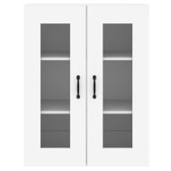 Стенни шкафове, 2 бр, бели, инженерно дърво