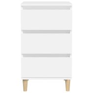 Нощно шкафче, бяло, 40x35x70 см, инженерно дърво