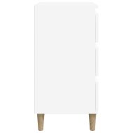 Нощно шкафче, бяло, 40x35x70 см, инженерно дърво