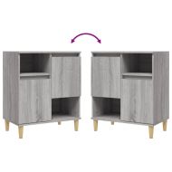 Сайдборд, 3 бр, сив сонома, 60x35x70 см, инженерно дърво