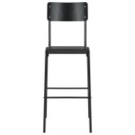 Бар комплект от 3 части, стомана, черен