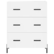 Висок шкаф, бял, 69,5x34x180 см, инженерно дърво