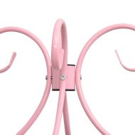 Рамка за легло с балдахин, розова, метал, 120x200 cм