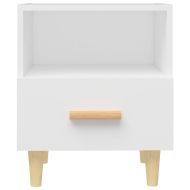 Нощно шкафче, бяло, 40x35x47 см