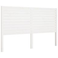 Горна табла за легло, бяла, 141x4x100 см, бор масив