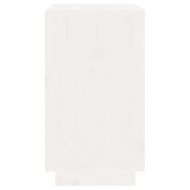 Шкаф за вино, бял, 55,5x34x61 см, борово дърво масив