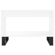 Маса за кафе, бяла, 60x50x40 см, инженерно дърво