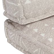 Палетна възглавница за диван, светлокафява, текстил, пачуърк