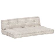 Палетна възглавница за диван, светлокафява, текстил, пачуърк