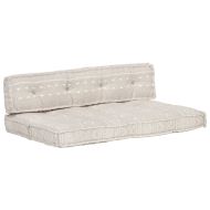 Палетна възглавница за диван, светлокафява, текстил, пачуърк