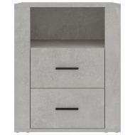 Нощно шкафче, сиво, 50x36x60 см, инженерно дърво