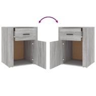 Нощно шкафче, сив сонома, 50x36x60 см, инженерно дърво