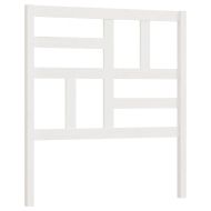 Горна табла за легло, бяла, 106x4x104 см, бор масив