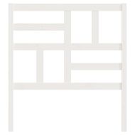 Горна табла за легло, бяла, 106x4x104 см, бор масив