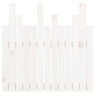 Стенна табла за спалня, бяла, 82,5x3x80 см, борово дърво масив