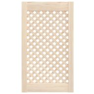 Врати за шкафове с решетен дизайн 2 бр 39,5x69 см бор масив