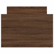 Рамка за легло с горна и долна табла, кафяв дъб, 100x200 см