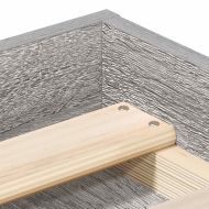 Рамка за легло, сив сонома, 135x190 см, двойна