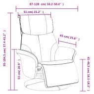Наклоняем стол с поставка за крака, кафяв, изкуствена кожа