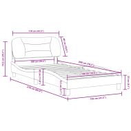 Рамка за легло без матрак Hvar, Синьо, 100x200 см, плат