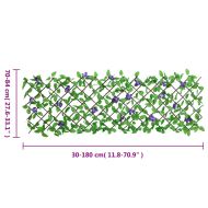 Решетка от изкуствен бръшлян разширяема зелена 180x70 см