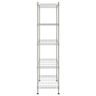 5-етажен стелаж за съхранение 90x35x180 см хром 250 кг
