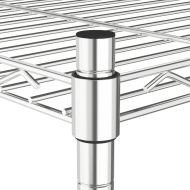 5-етажен стелаж за съхранение 90x35x180 см хром 250 кг