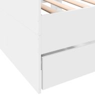 Дневно легло с чекмеджета, без матрак, бяло 90x200 см