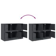 Бюфет, антрацит, 99x39x73 см, стомана