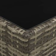 Градински лаундж комплект с възглавници 4 части полиратан сив