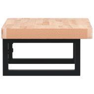 Стенен рафт за мивка, стомана и масивно дърво бук