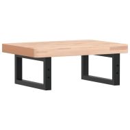 Стенен рафт за мивка, стомана и масивно дърво бук