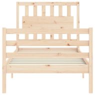 Рамка за легло с табла, 90x200 см, масивно дърво