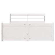 Рамка за легло с табла без матрак, бяла, 140x190 см